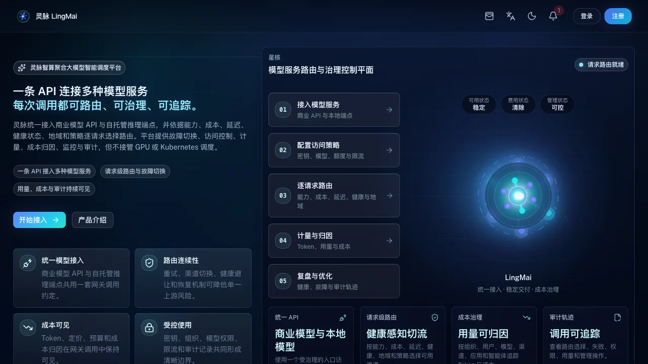 灵脉 LingMai 产品界面
